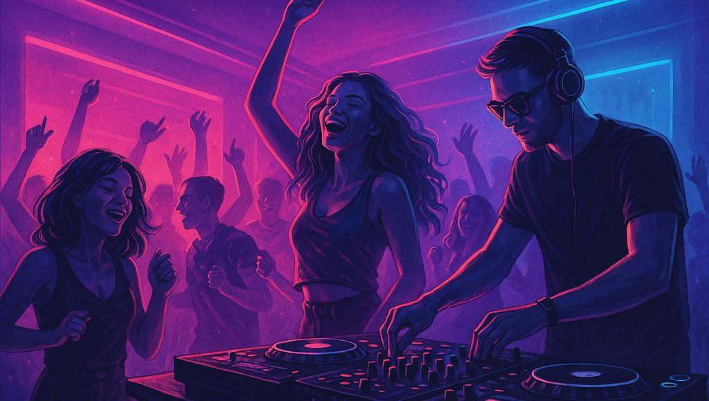 Non-stop party 24/7 - 6 radio stations with techno-house music