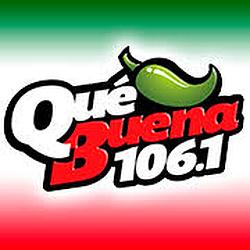 Qué Buena 106.1 FM logo